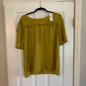 Goldenrod yellow blouse from Ann Taylor. New w/tag
